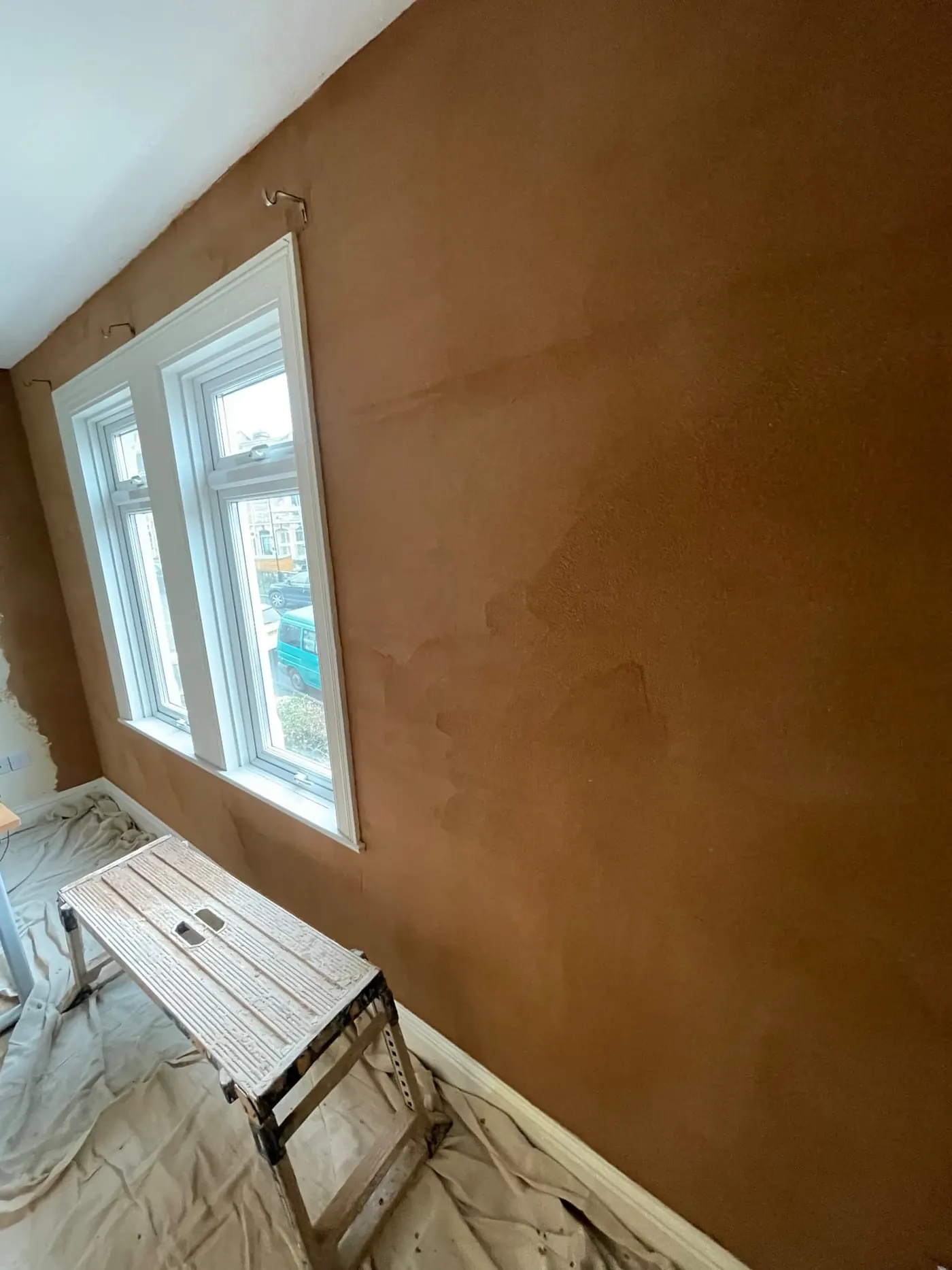 AeroCork insulation applied continuously around a window in Bath